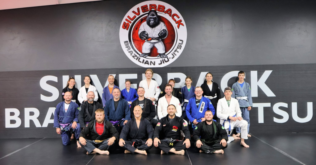 Students and coaches at Silverback Brazilian Jiu Jitsu.