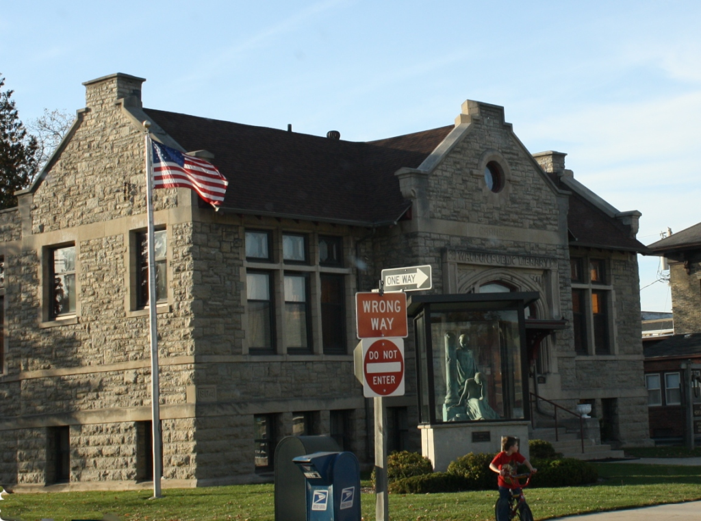 The historic Carnegie library building that houses the Waupun Heritage Museum.